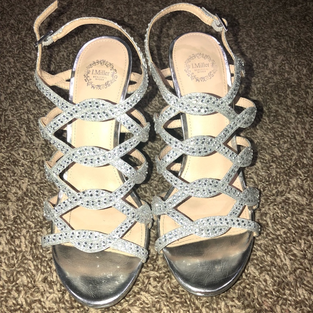 Crystal Silver High Heels